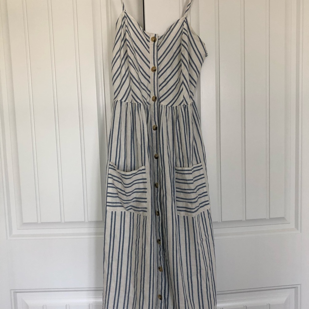 Altard State blue/white stripe midi dress